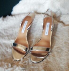 Aquazzura Metallic Silver Heels